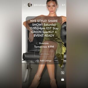 430pm Saturday TODAY!! NYE STYLE share show I’m LIVE silently -talking TRAY OPEN